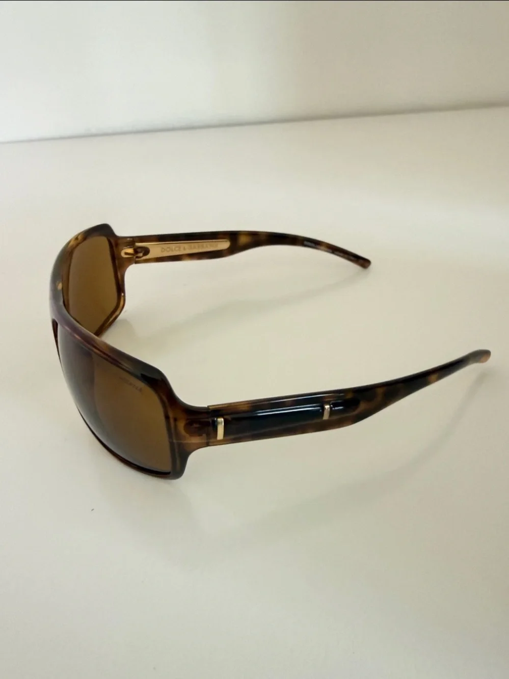 Dolce & Gabbana DG 6031 Vintage Tortoiseshell Wraparound Mask Sunglasses Set Y2K